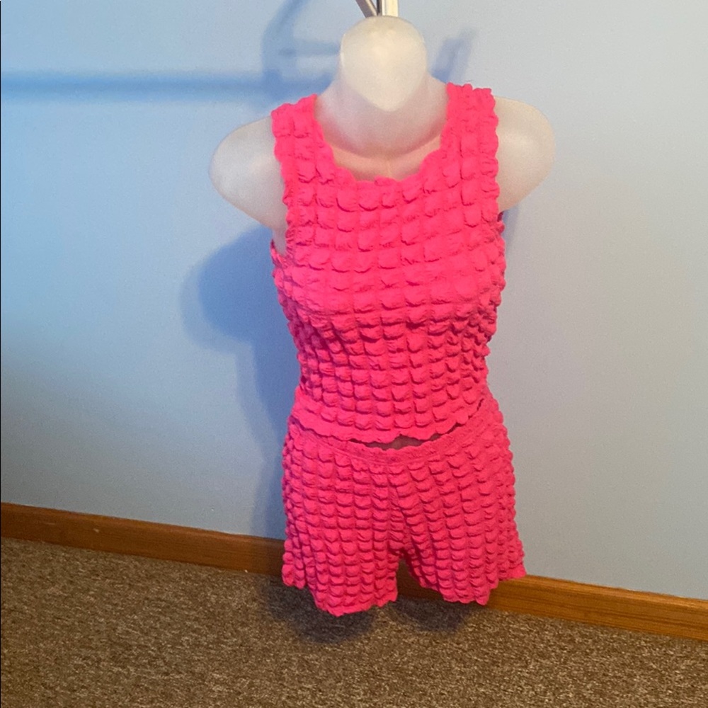 Daisy Bright Pink Tank and Shorts Set